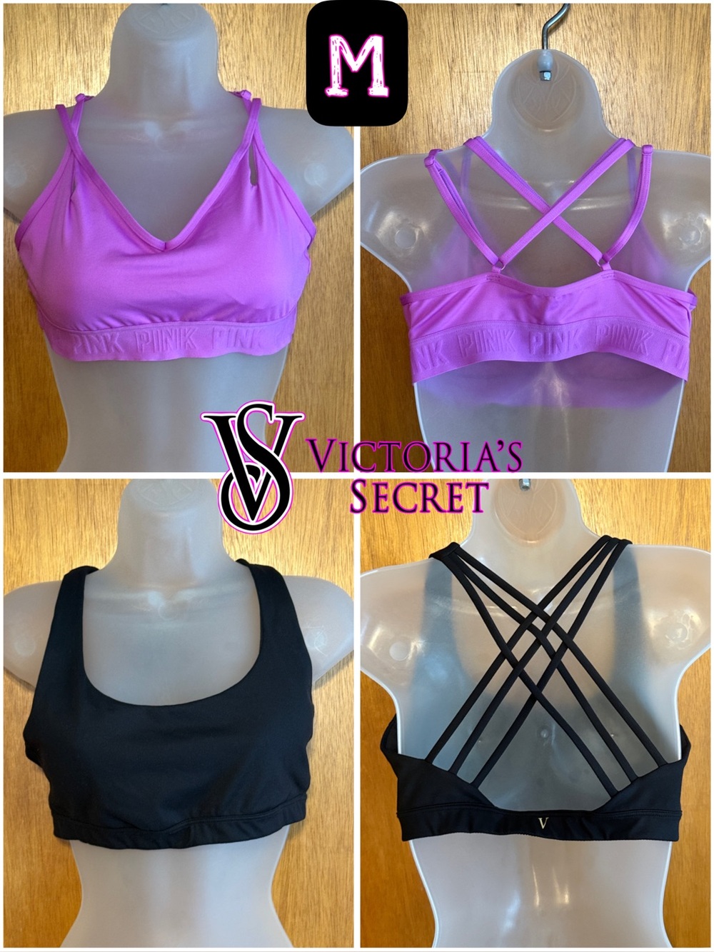 Victoria's Secret Sports Bra Bundle sz M